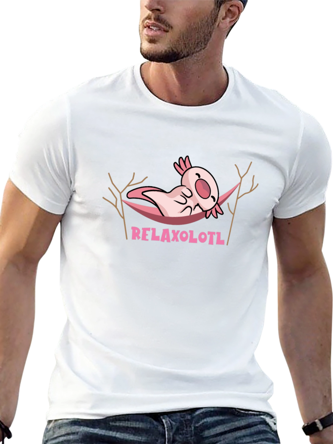 Relaxolotl T-Shirt - Funny Axolotl Hammock Tee