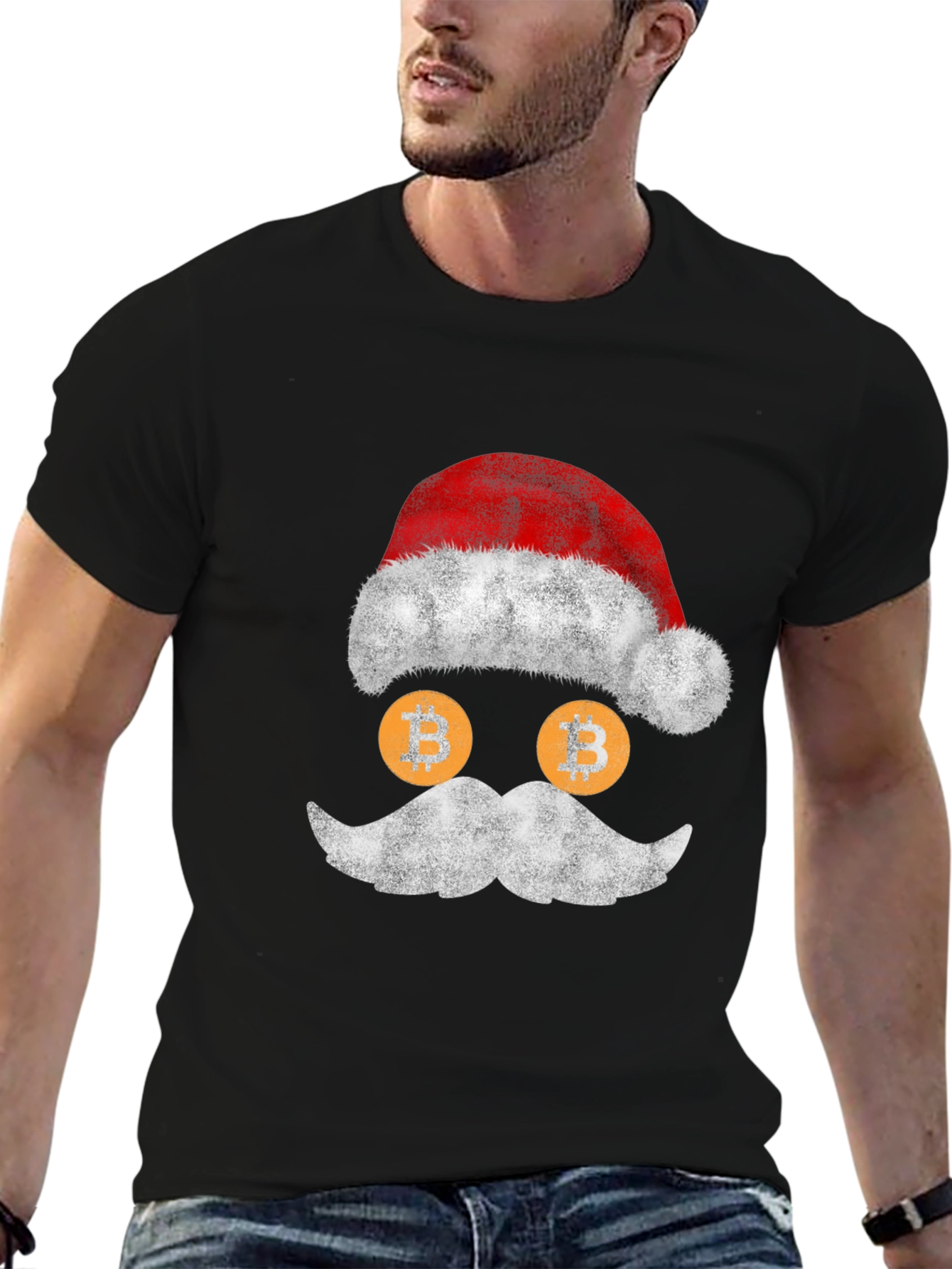 Bitcoin Santa T-Shirt - Crypto Holiday Gift