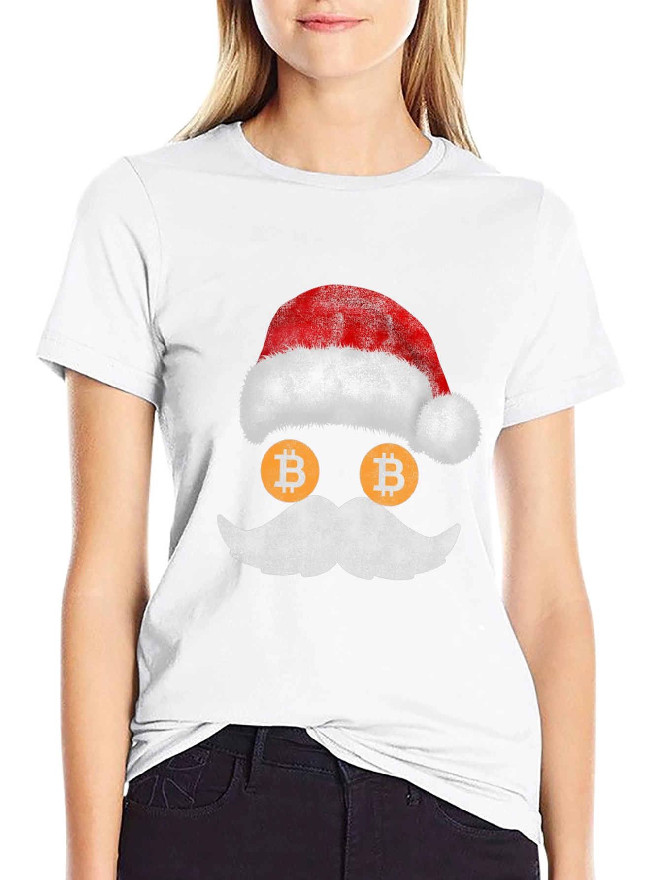 Bitcoin Santa T-Shirt - Crypto Holiday Gift