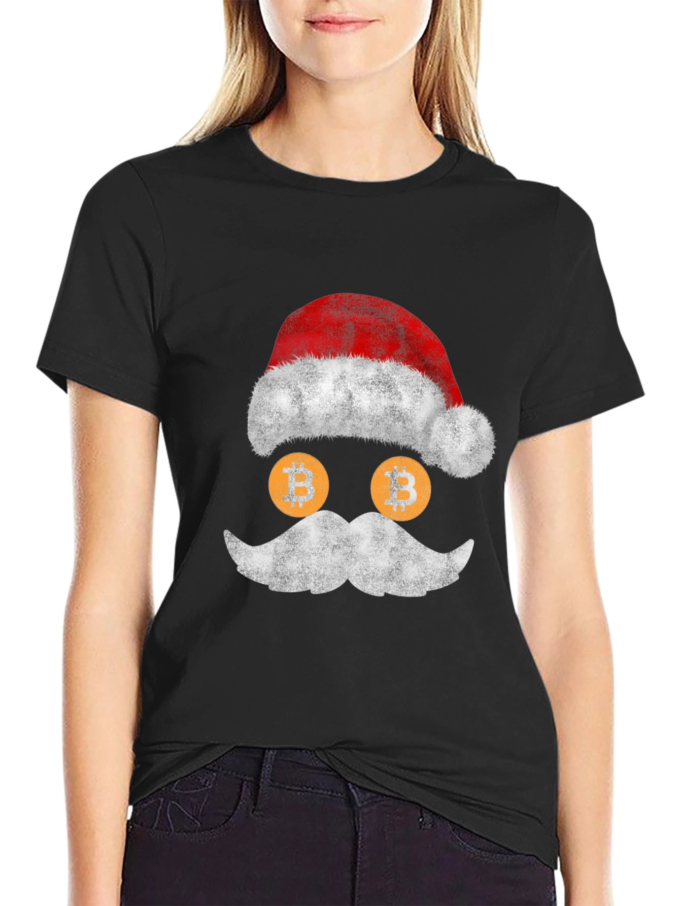 Bitcoin Santa T-Shirt - Crypto Holiday Gift