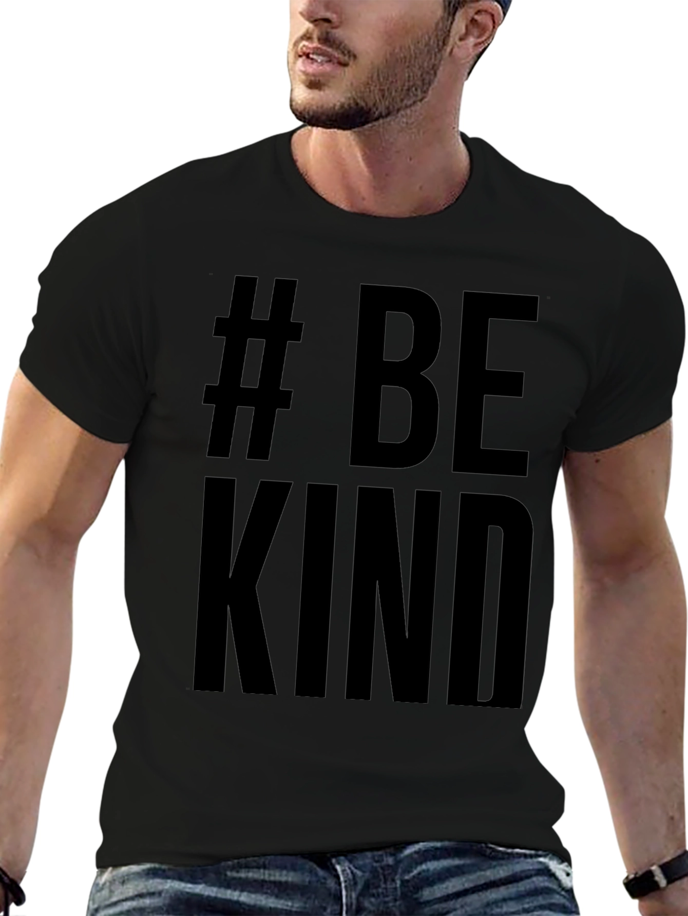# Be Kind Black Graphic T-Shirt - Casual Style