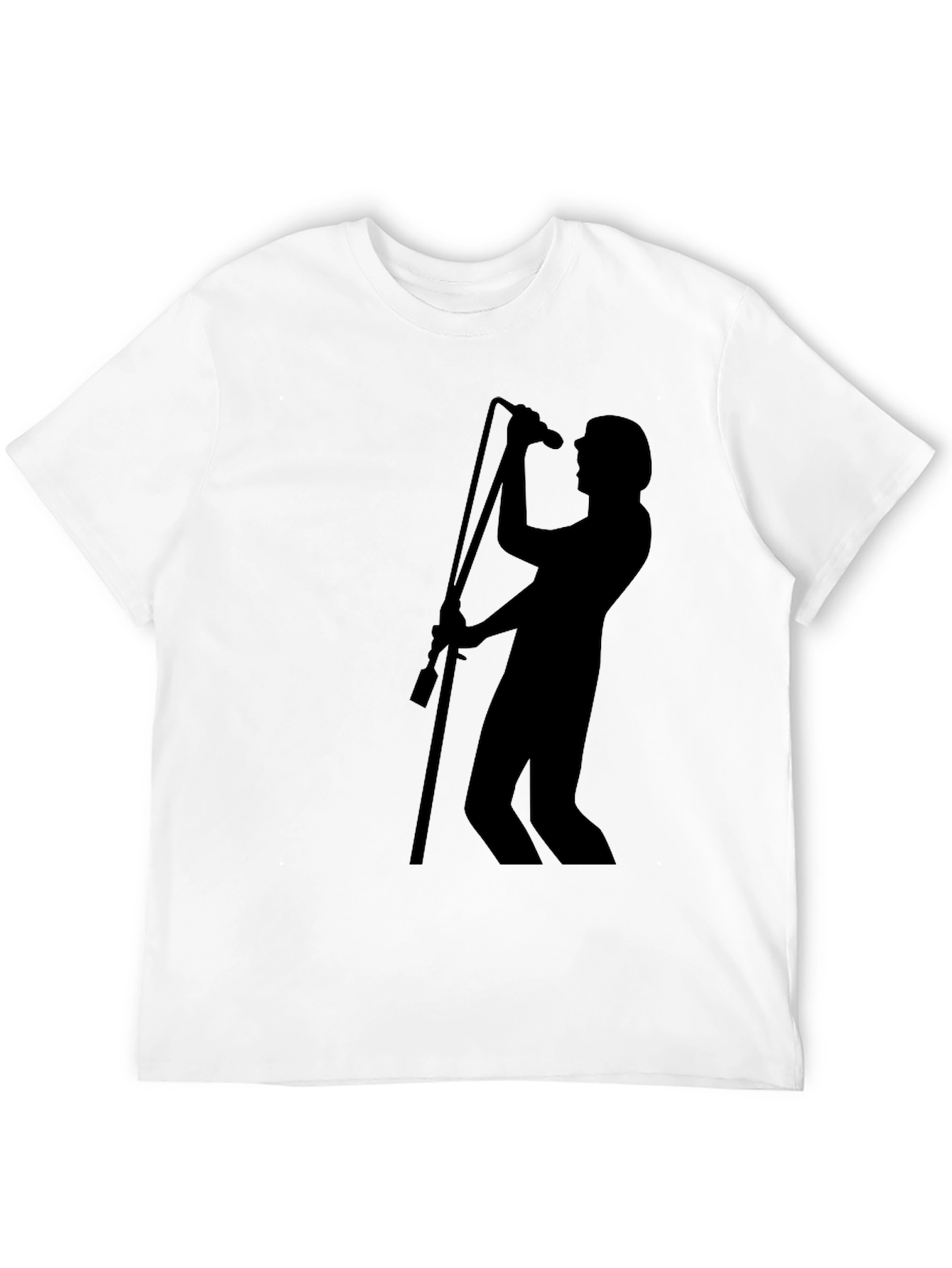 Silhouette Singer Graphic Tee - Black Cotton Blend