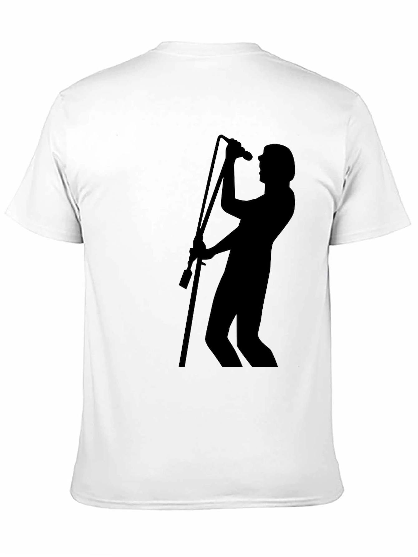 Silhouette Singer Graphic Tee - Black Cotton Blend