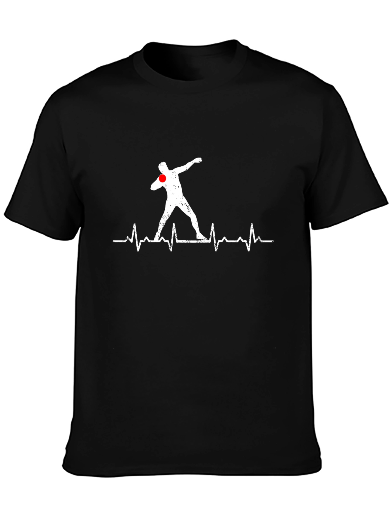 Shot Put Heartbeat T-Shirt - Black