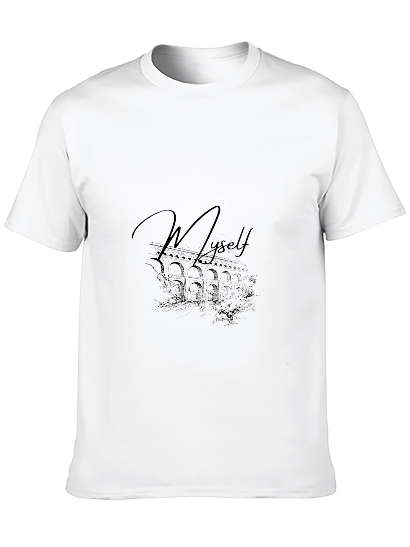 Black Graphic T-Shirt - Myself Design