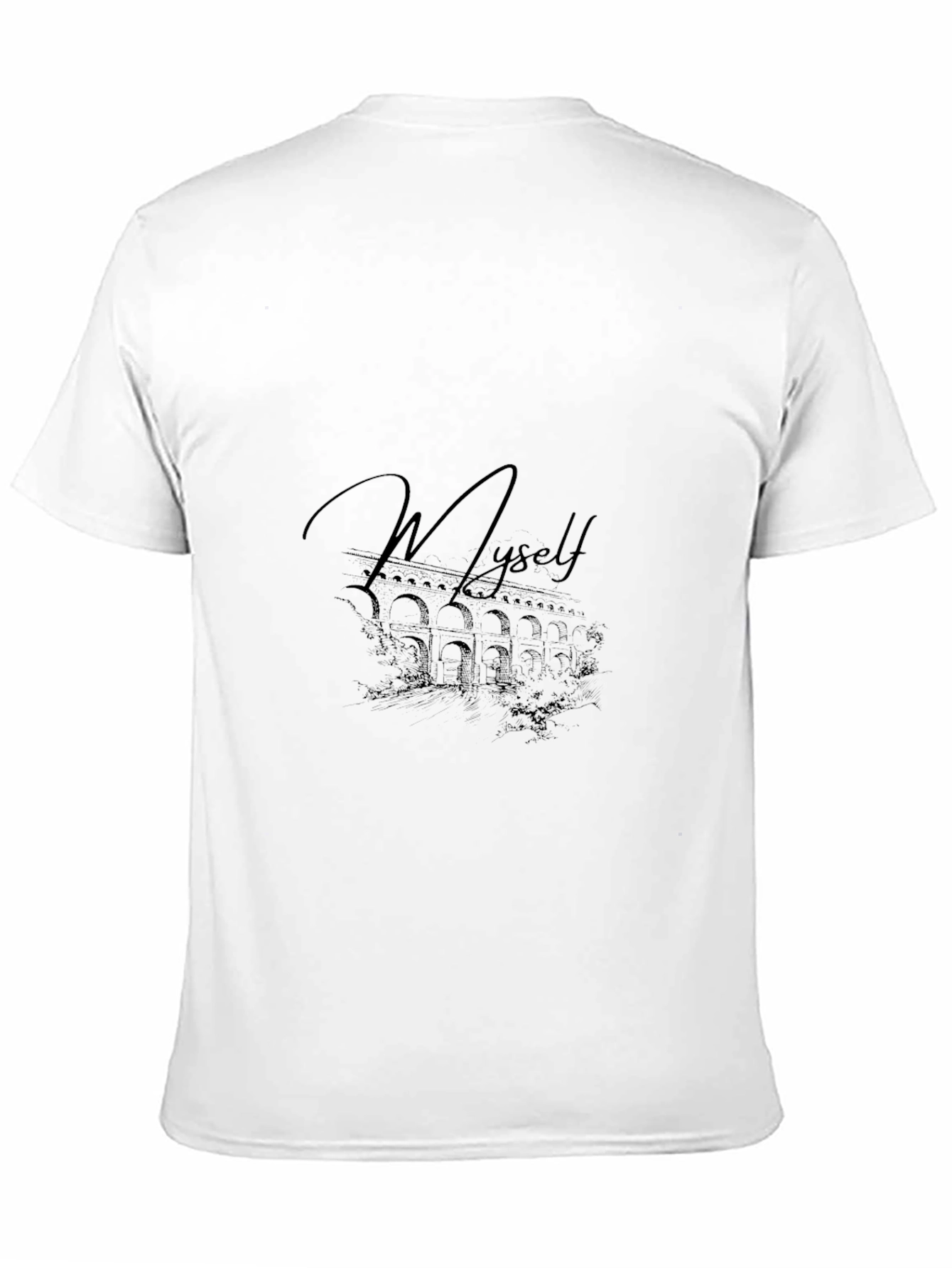 Black Graphic T-Shirt - Myself Design