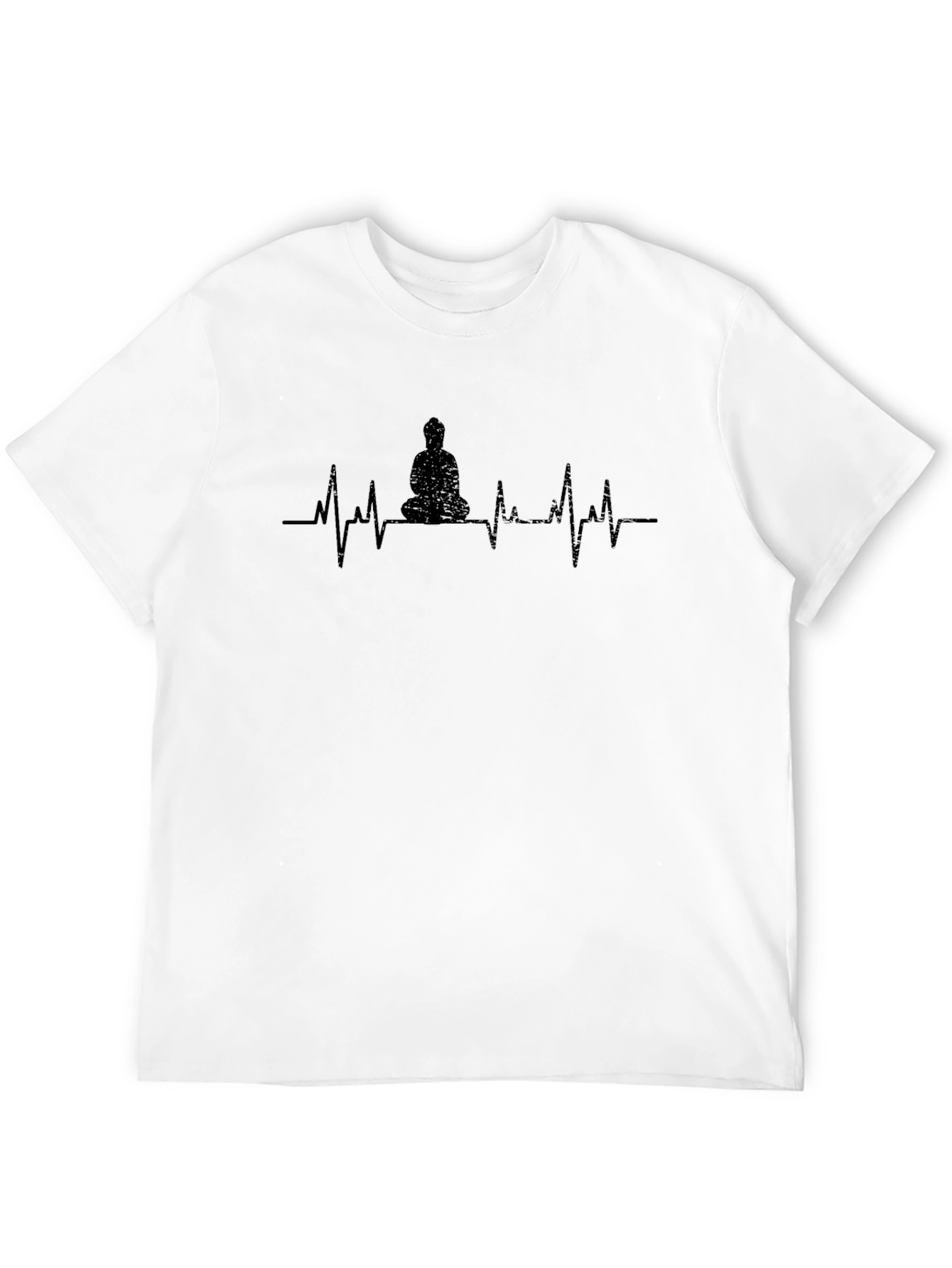 Buddha Heartbeat Graphic Tee - Meditative Zen Style