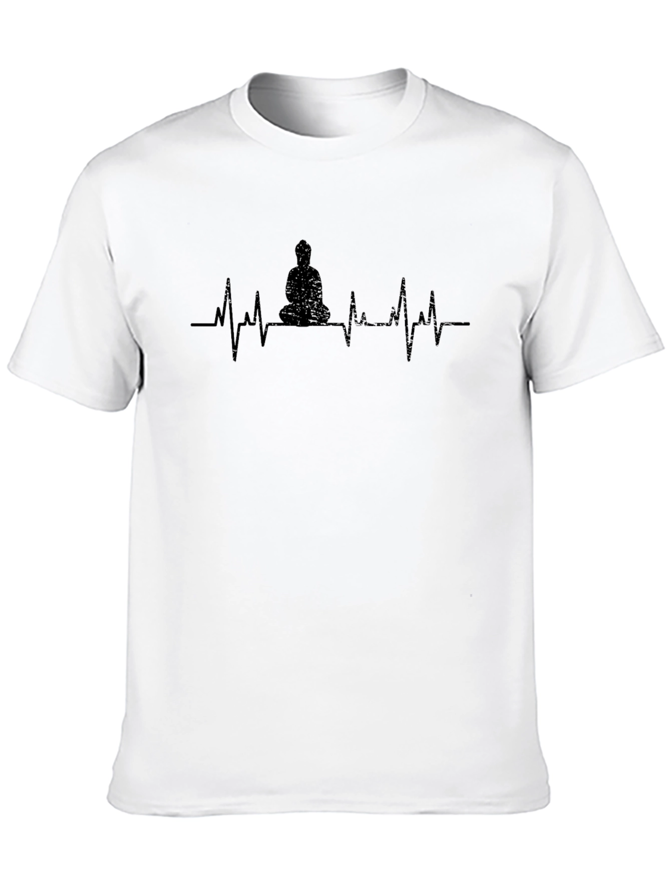 Buddha Heartbeat Graphic Tee - Meditative Zen Style