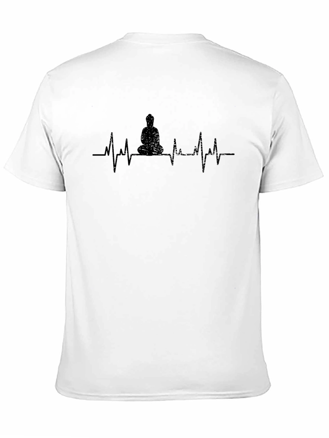 Buddha Heartbeat Graphic Tee - Meditative Zen Style