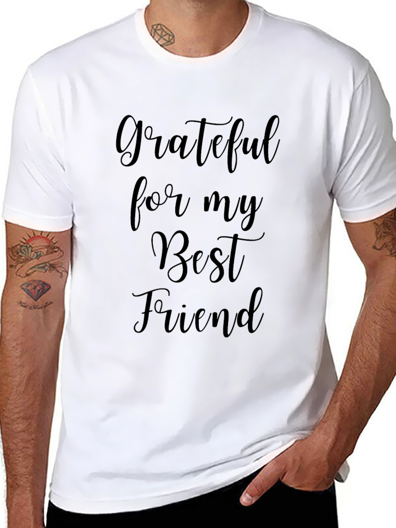 Grateful Best Friend Black T-Shirt