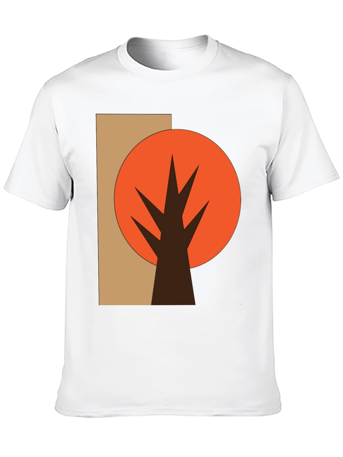 Abstract Tree Graphic Tee - Casual Style