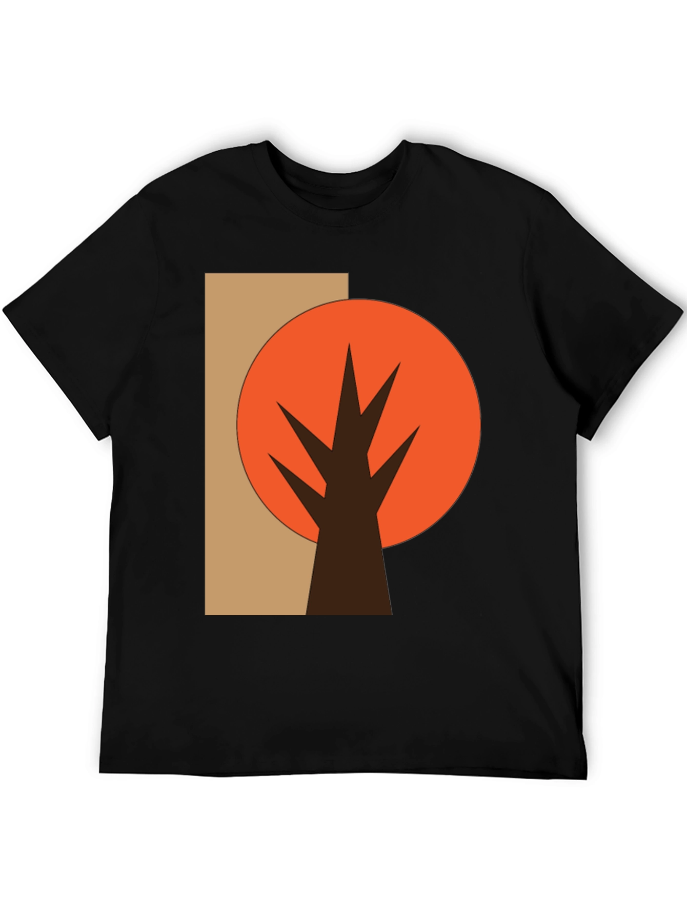 Abstract Tree Graphic Tee - Casual Style