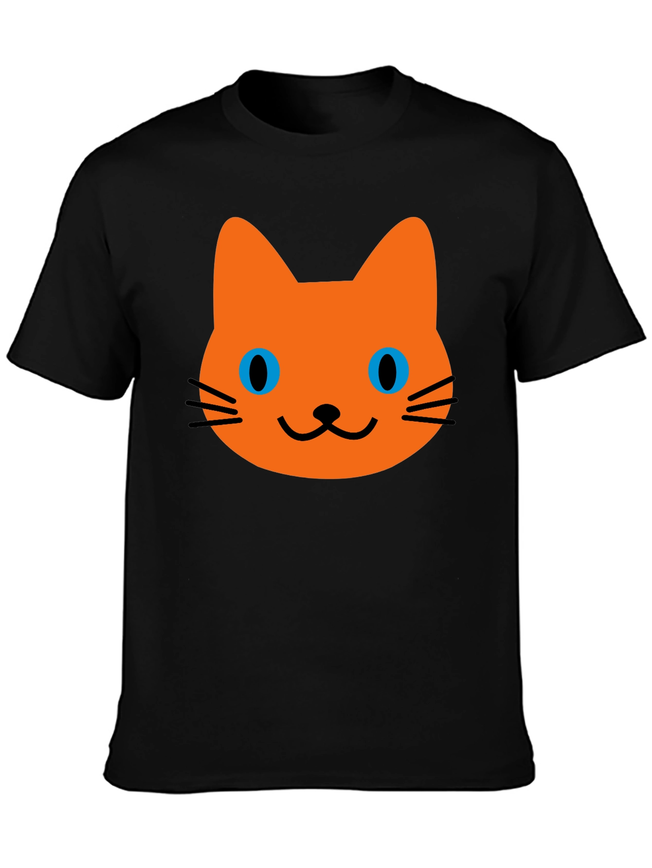 Cute Cat Graphic T-Shirt - Mens Black Tee