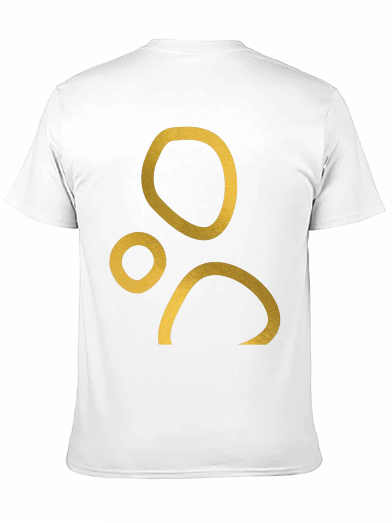 Abstract Gold Print Black T-Shirt