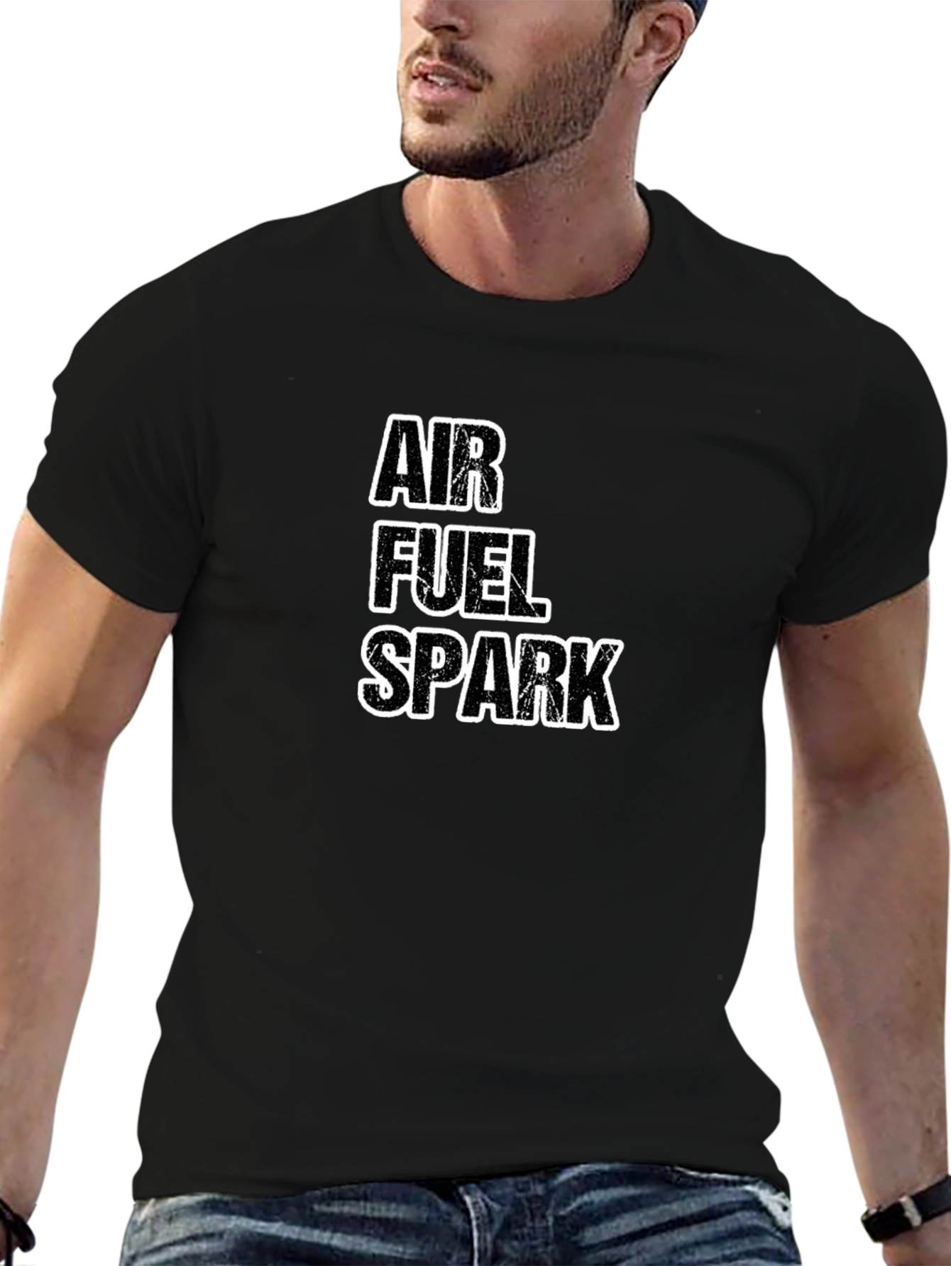 Air Fuel Spark Black Graphic Tee