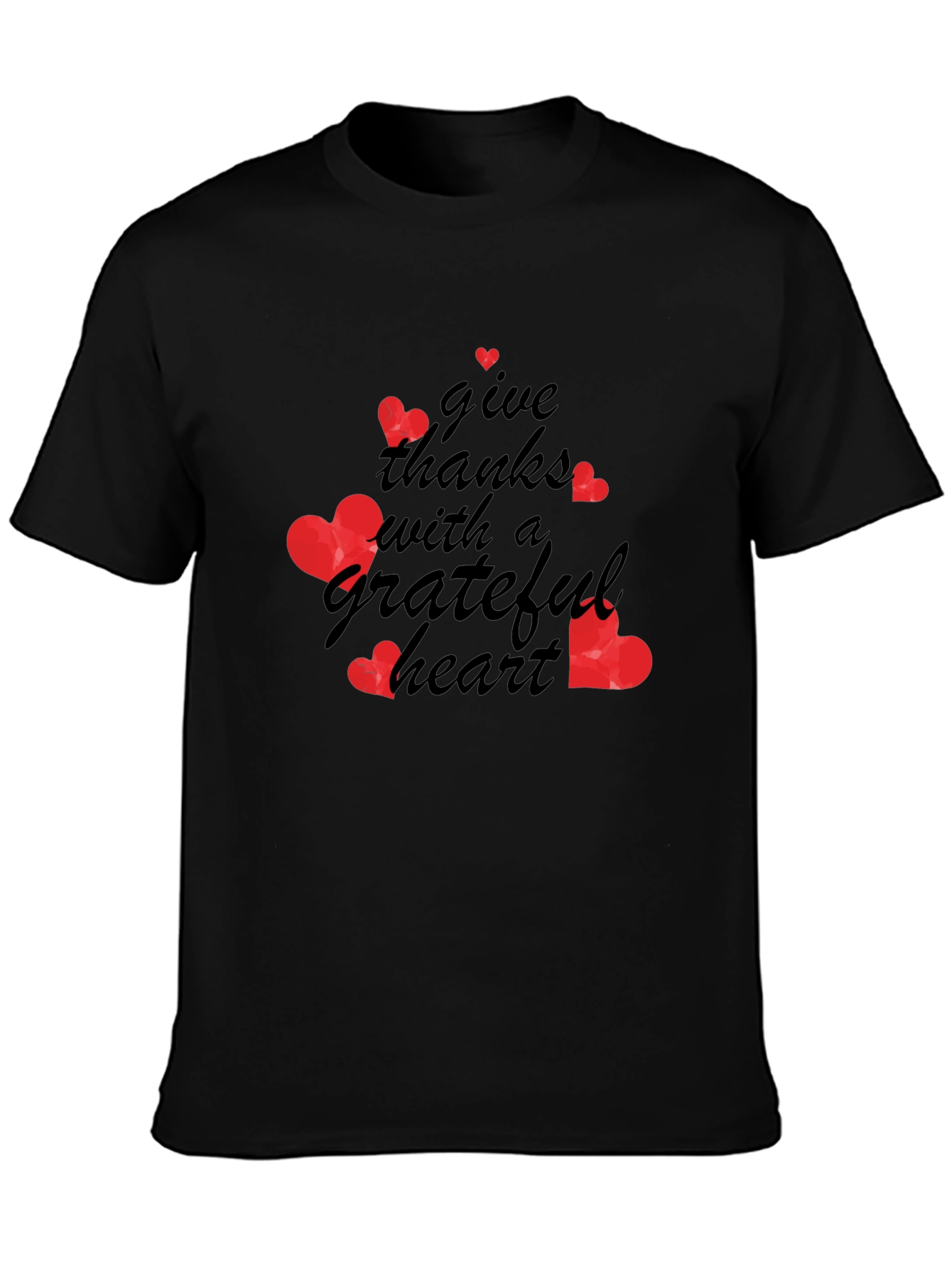 Grateful Heart Graphic Tee - Thanksgiving Shirt