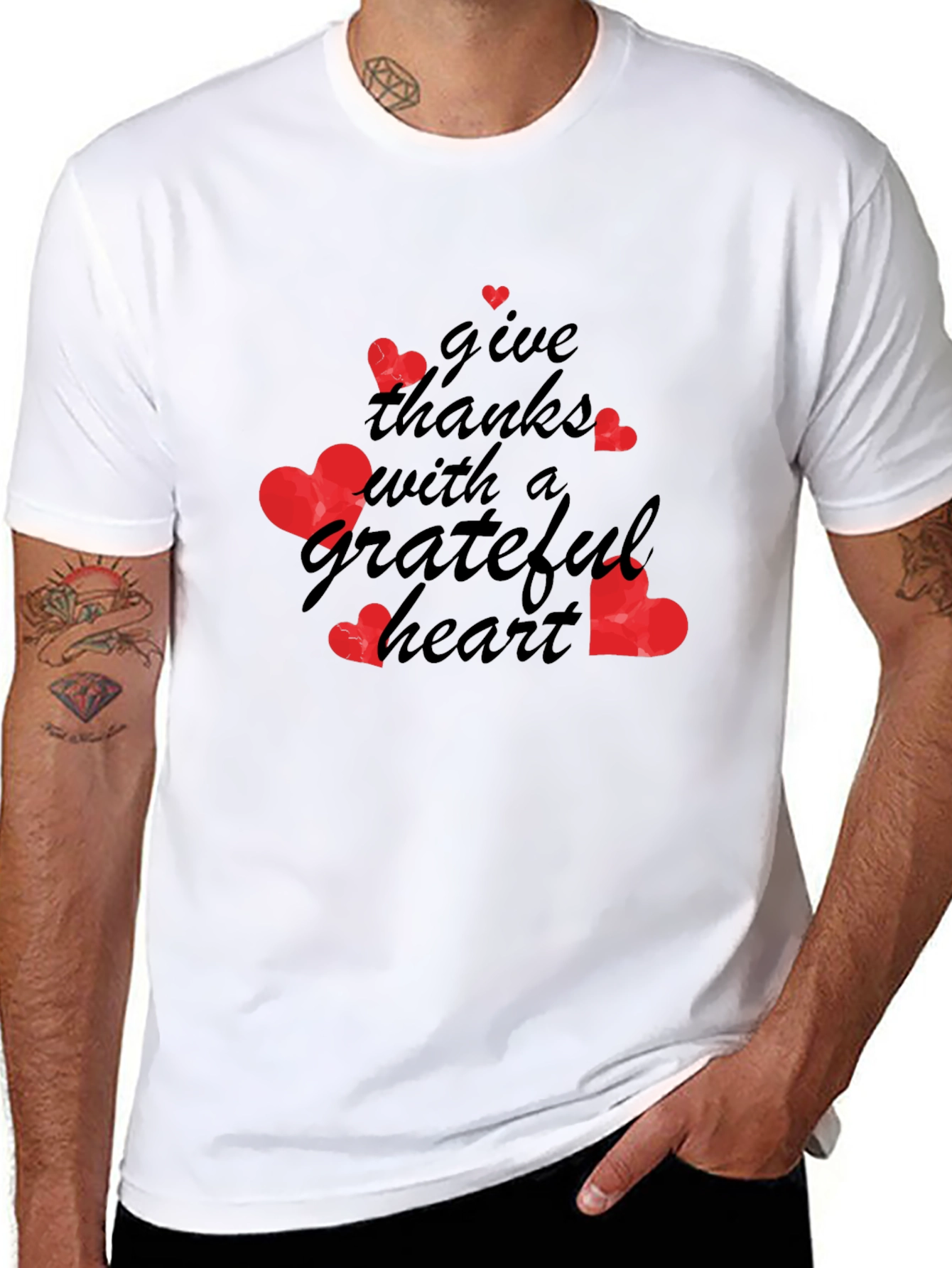 Grateful Heart Graphic Tee - Thanksgiving Shirt