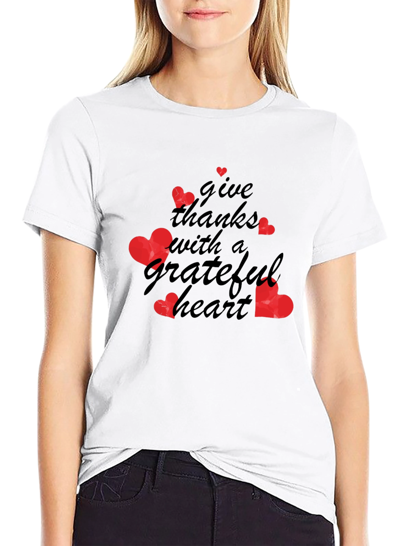 Grateful Heart Graphic Tee - Thanksgiving Shirt