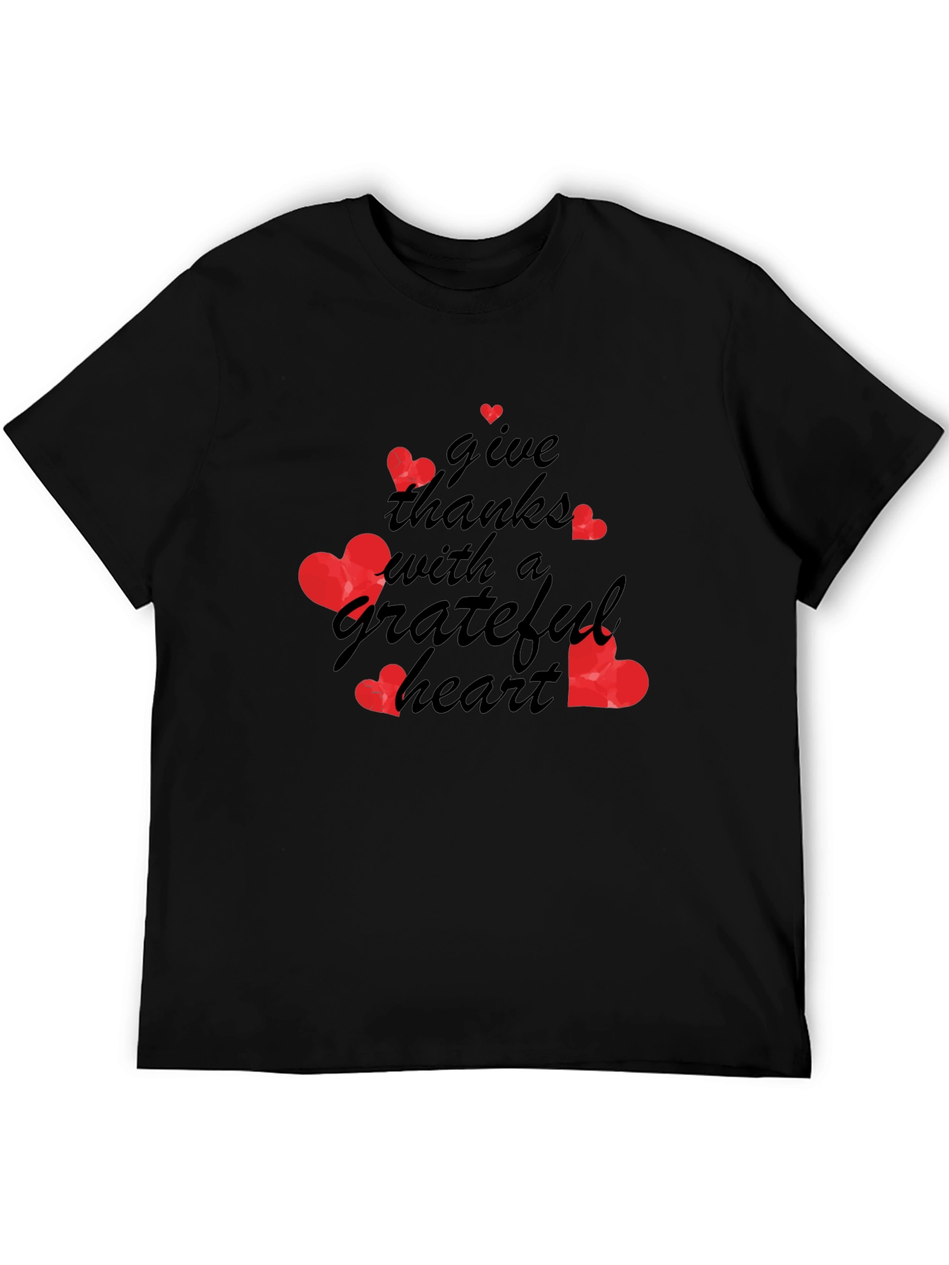 Grateful Heart Graphic Tee - Thanksgiving Shirt