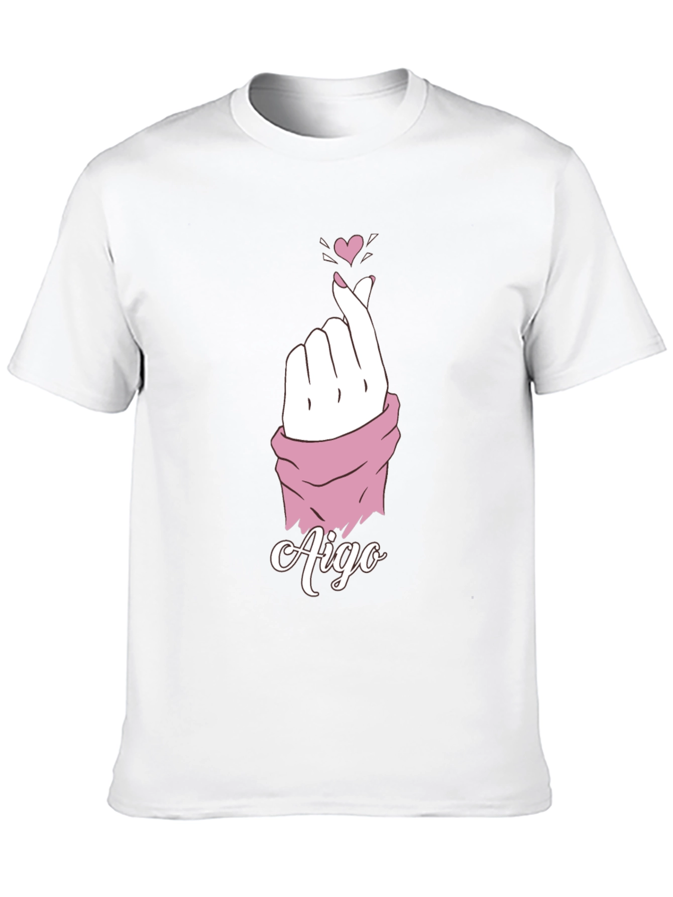 Aigo Heart Fingers Black T-Shirt