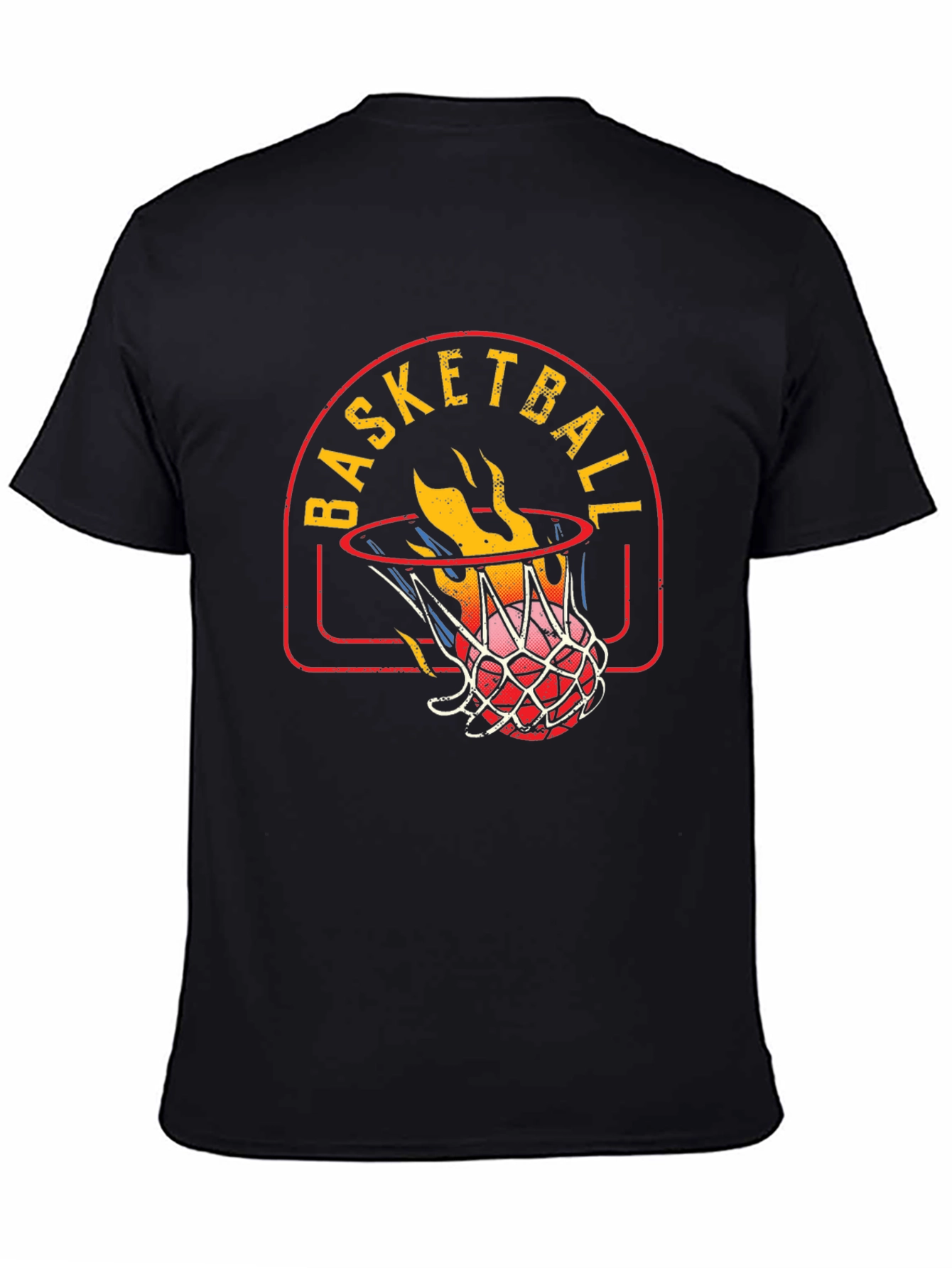 Flaming Basketball Graphic Tee