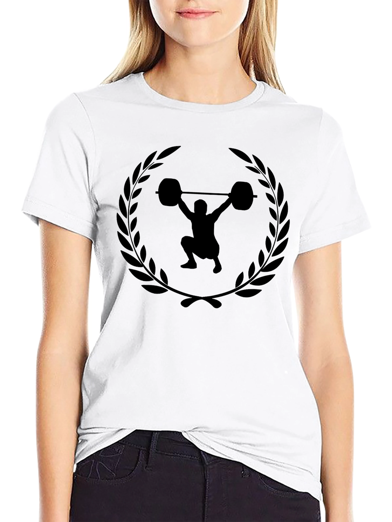 Weightlifting Laurel Black T-Shirt