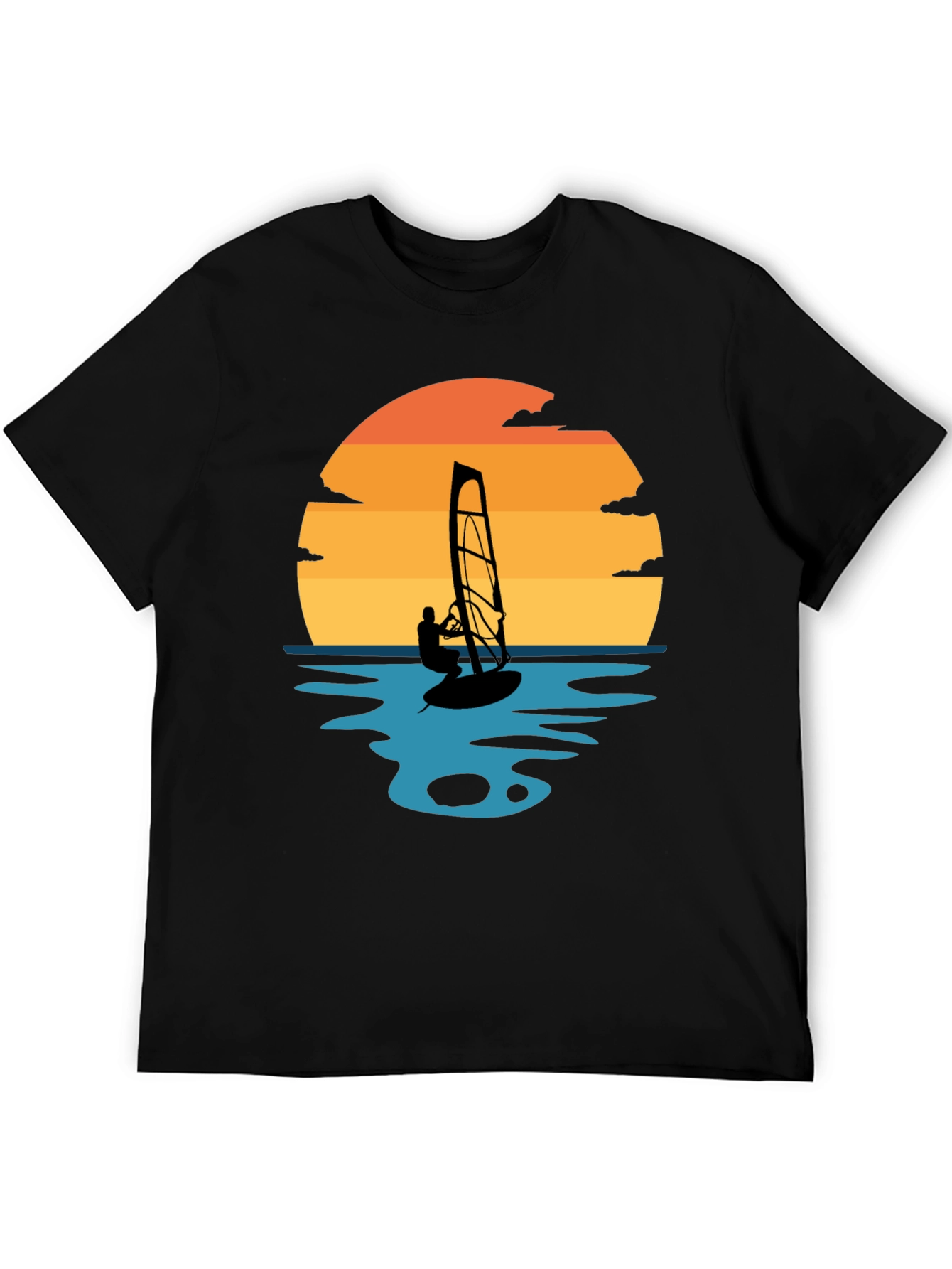 Windsurfing Sunset Graphic Tee - Coastal Vibes