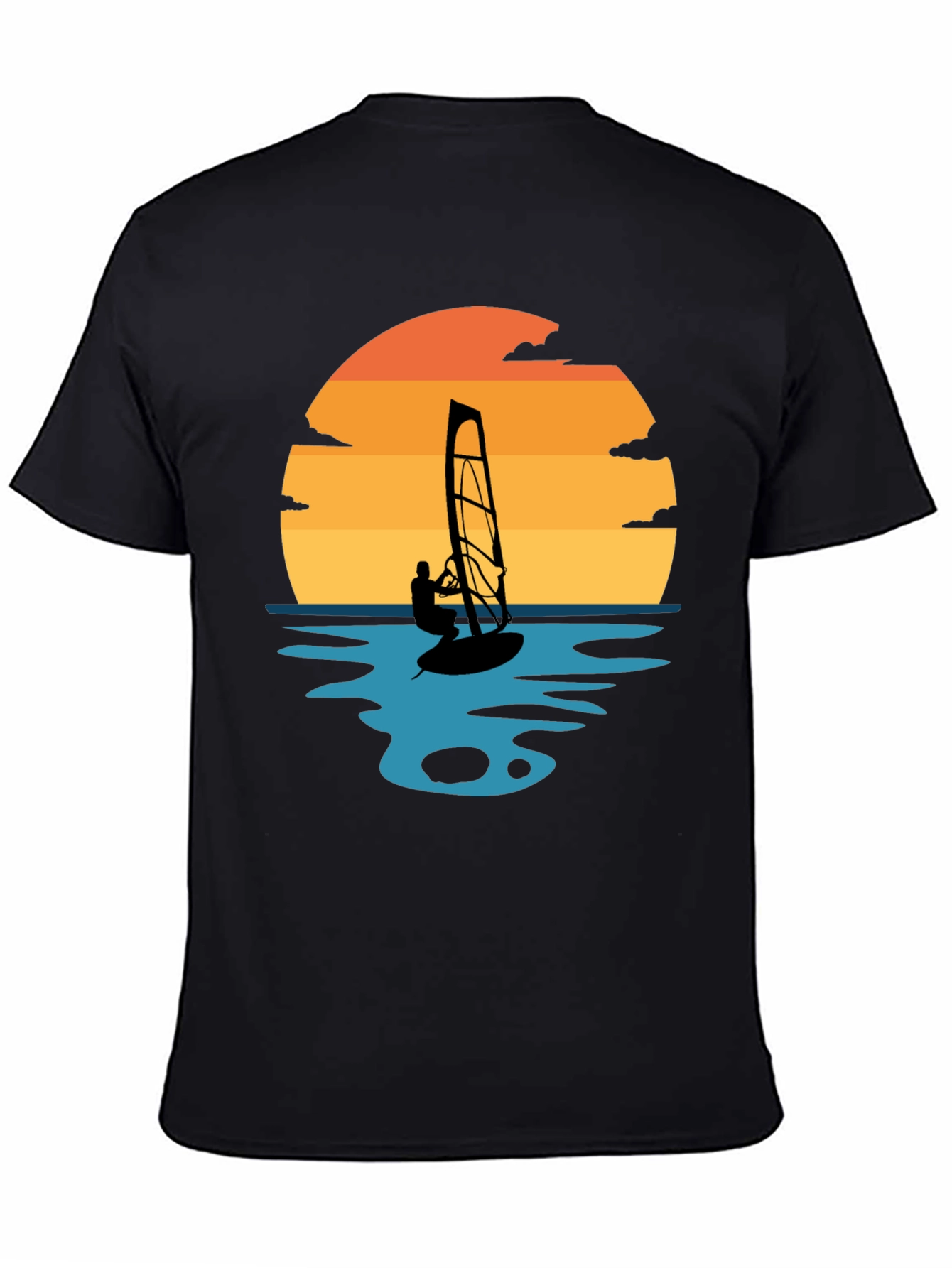 Windsurfing Sunset Graphic Tee - Coastal Vibes