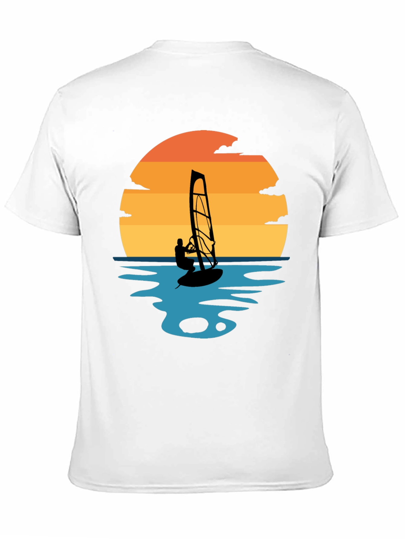 Windsurfing Sunset Graphic Tee - Coastal Vibes