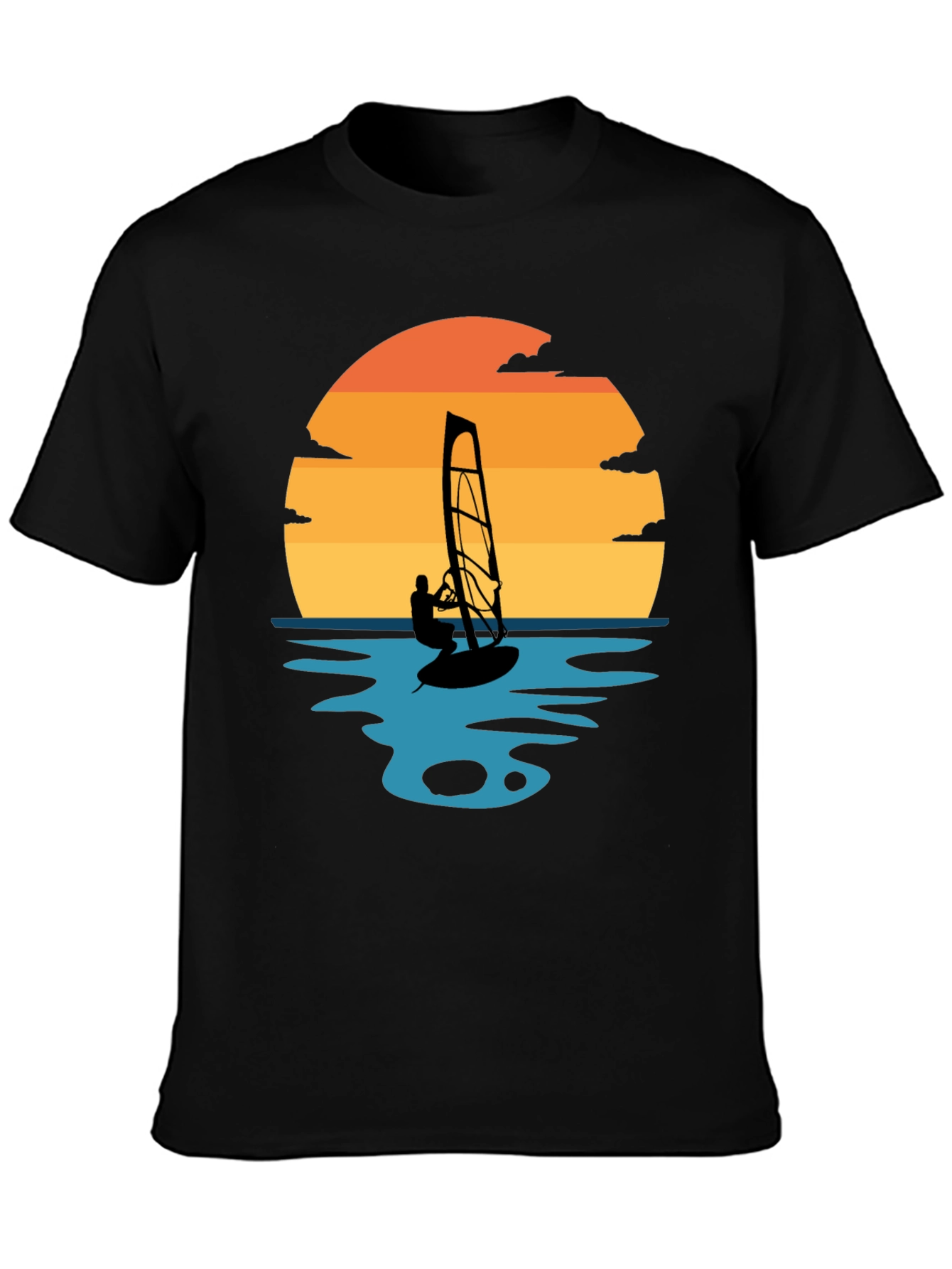 Windsurfing Sunset Graphic Tee - Coastal Vibes