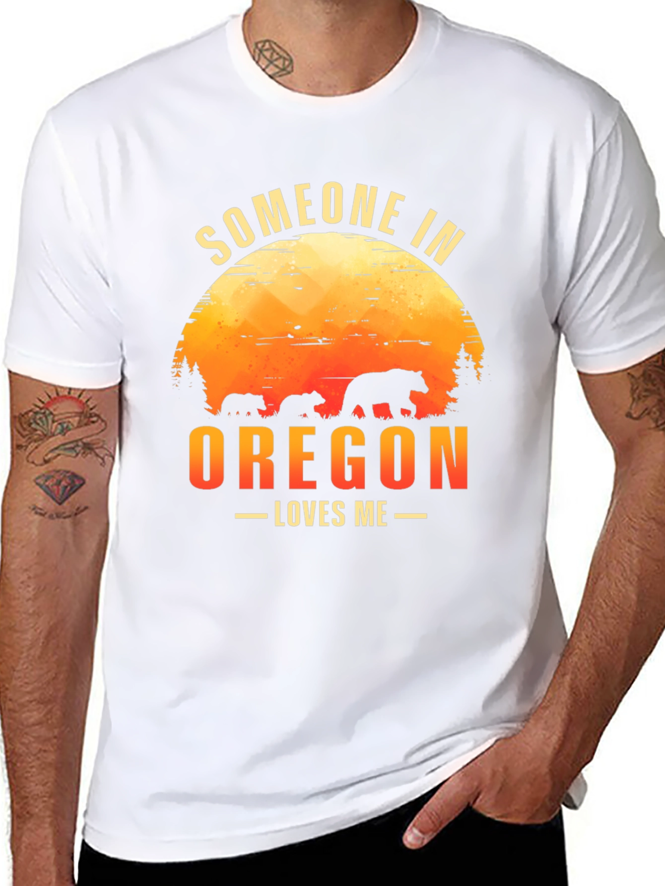 Oregon Bear Lover T-Shirt - Black Graphic Tee
