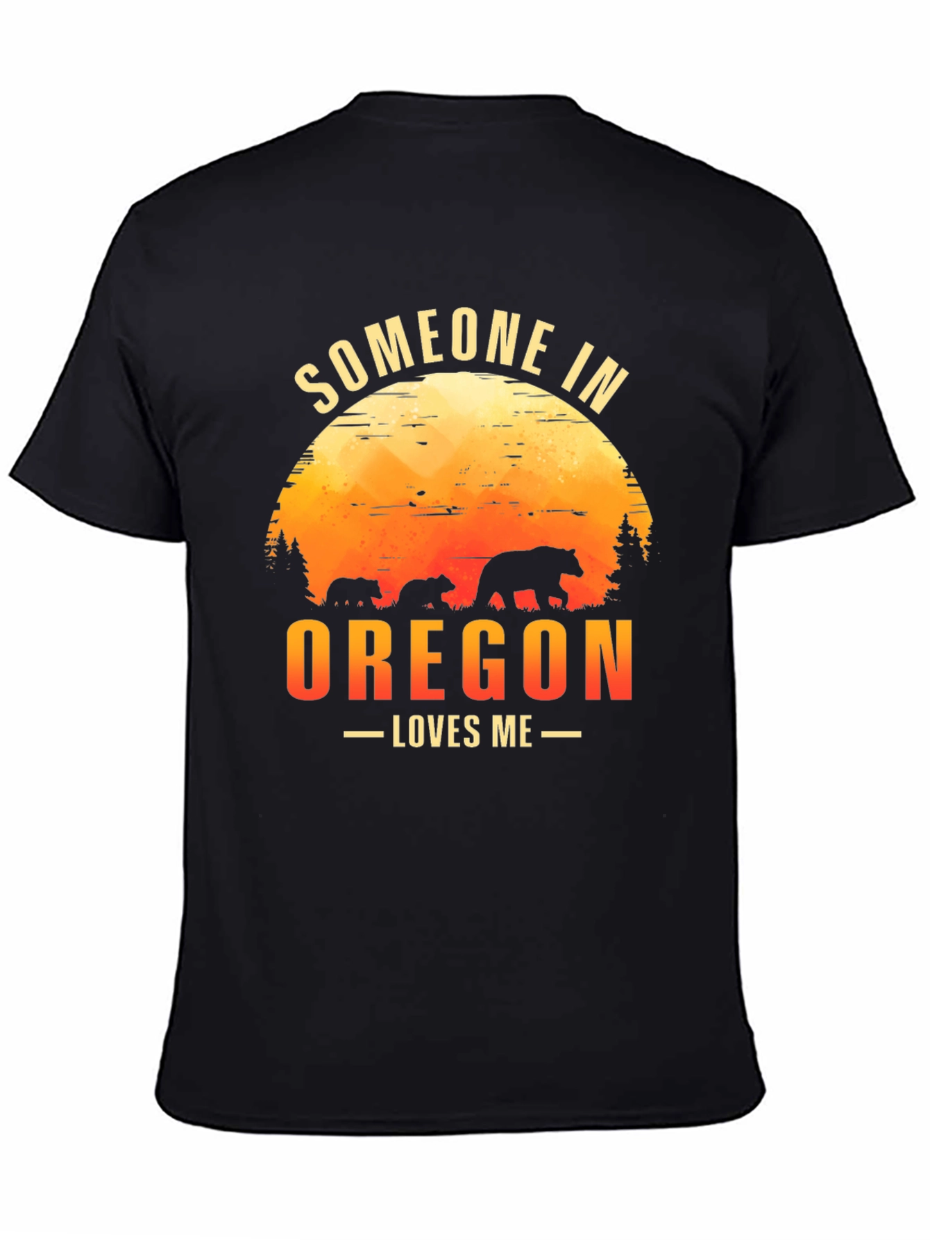 Oregon Bear Lover T-Shirt - Black Graphic Tee