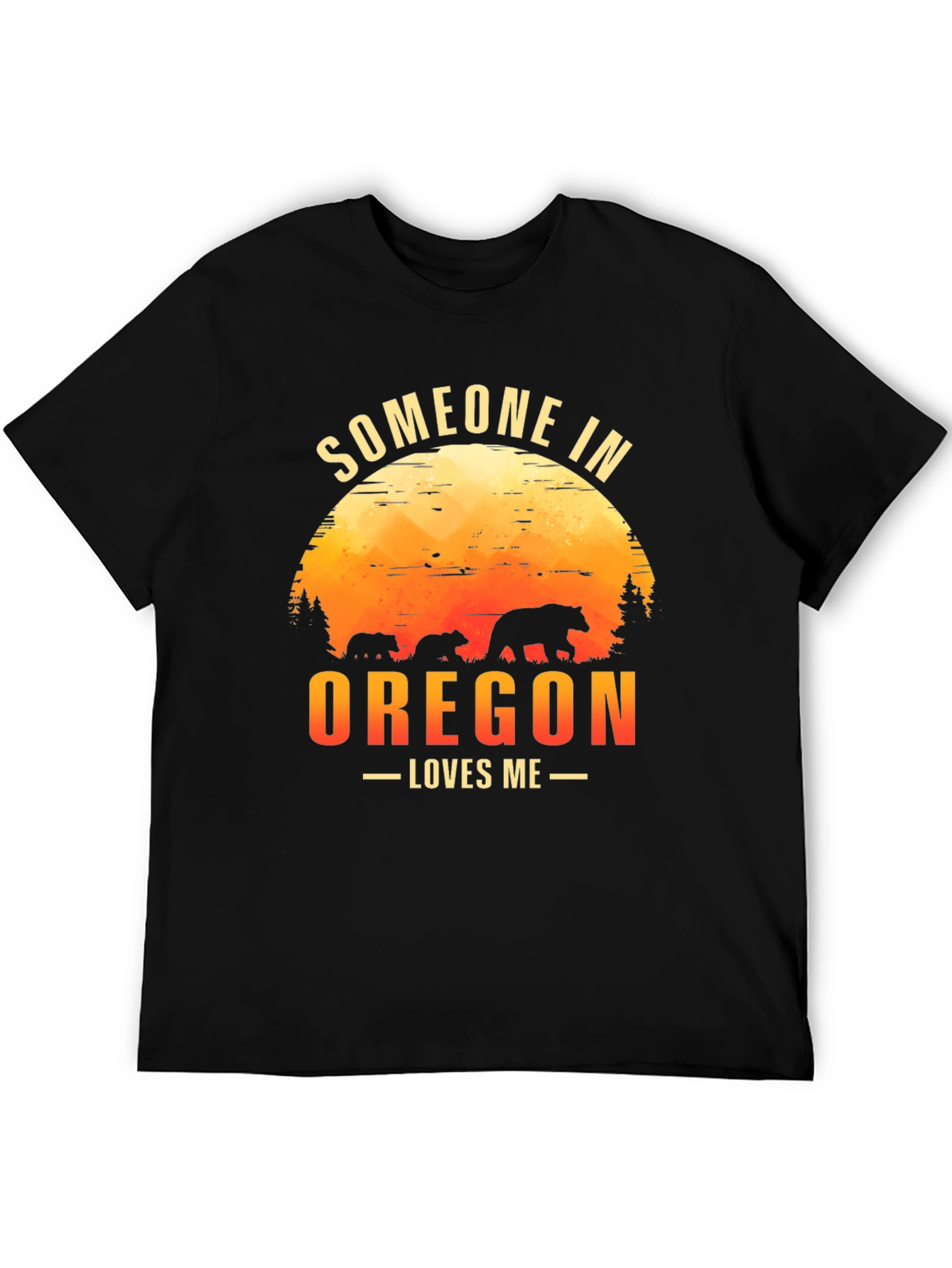 Oregon Bear Lover T-Shirt - Black Graphic Tee