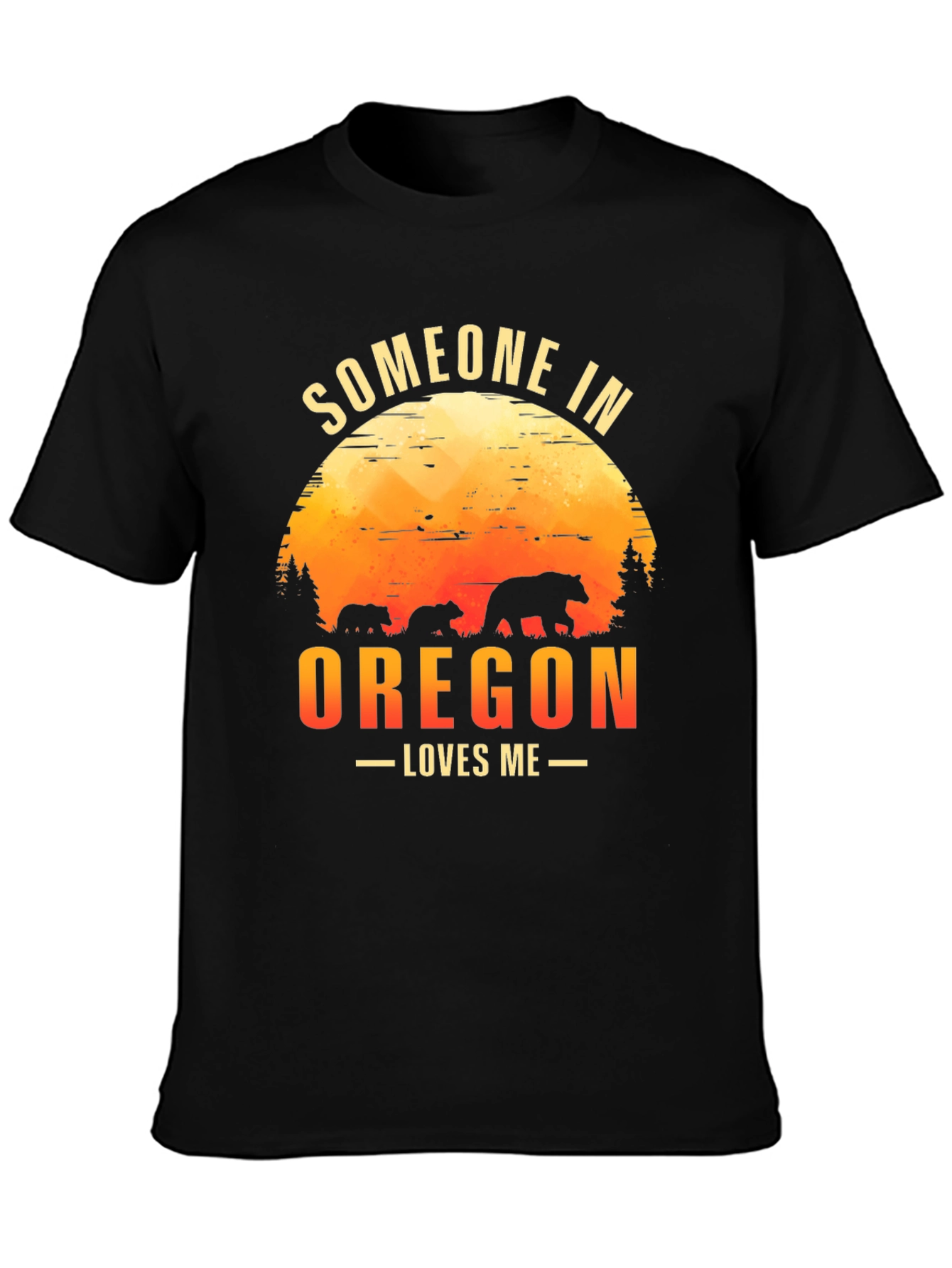 Oregon Bear Lover T-Shirt - Black Graphic Tee
