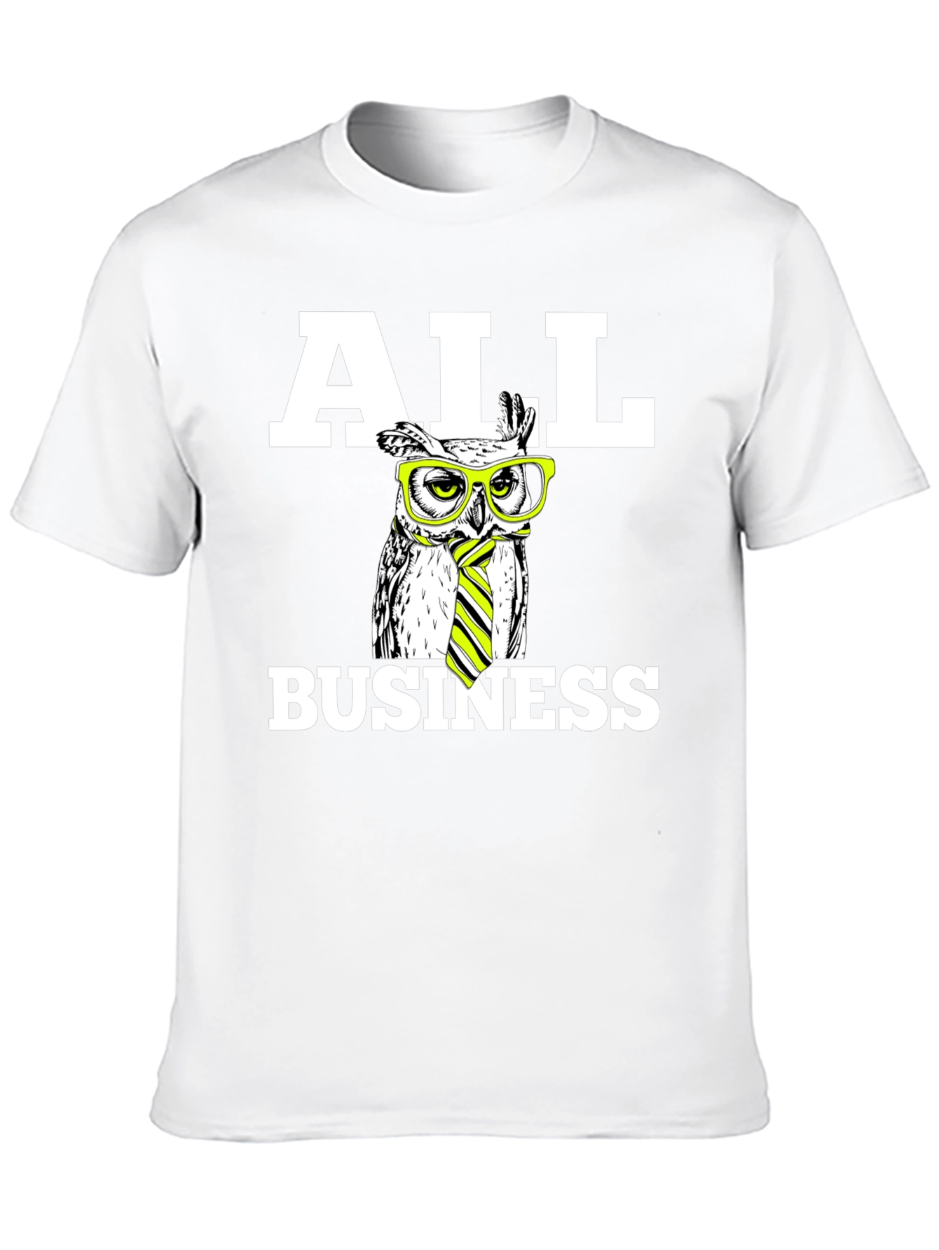 All Business Owl T-Shirt - Novelty Graphic Tee