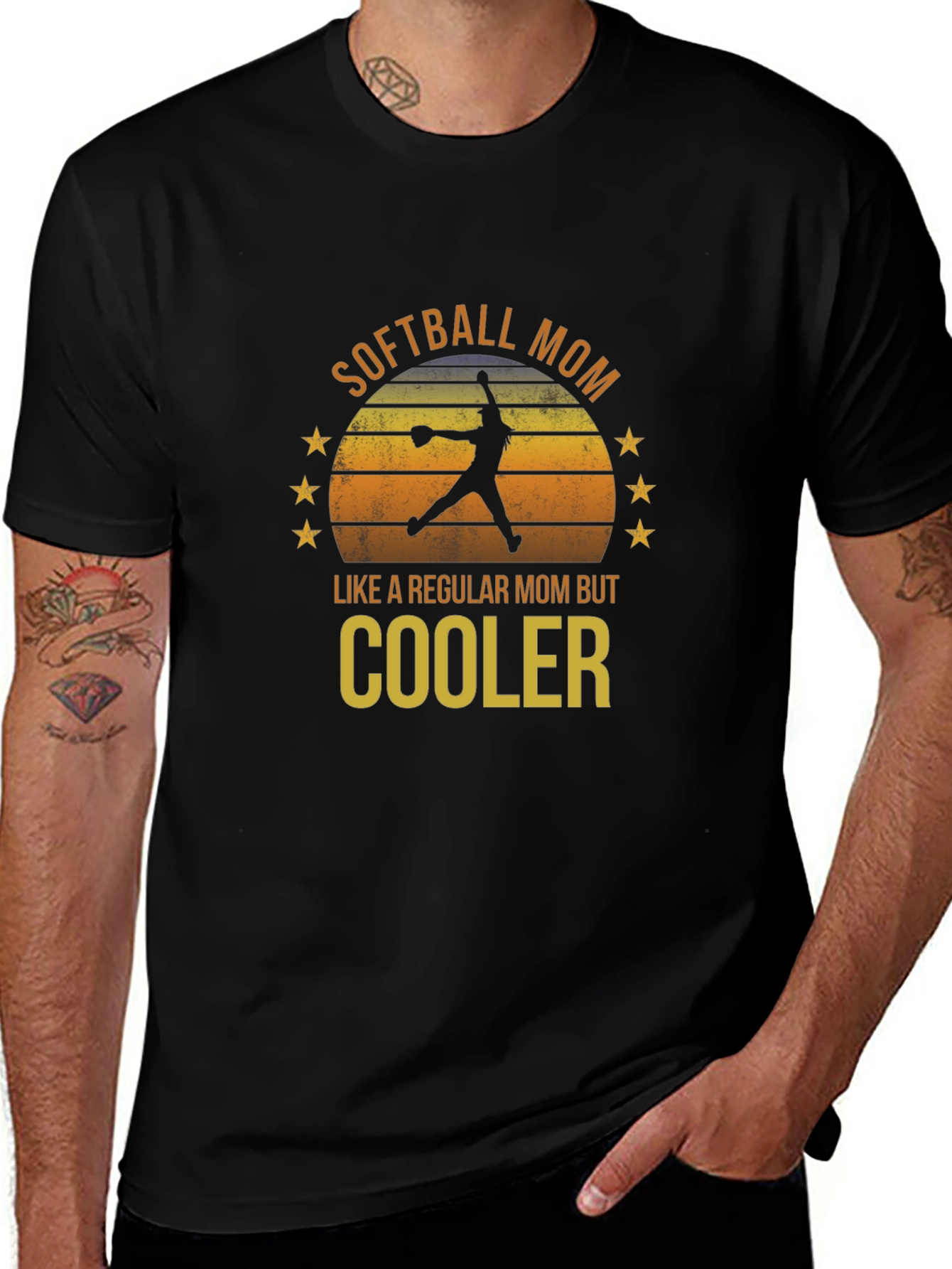 Softball Mom T-Shirt - Regular Mom But Cooler!