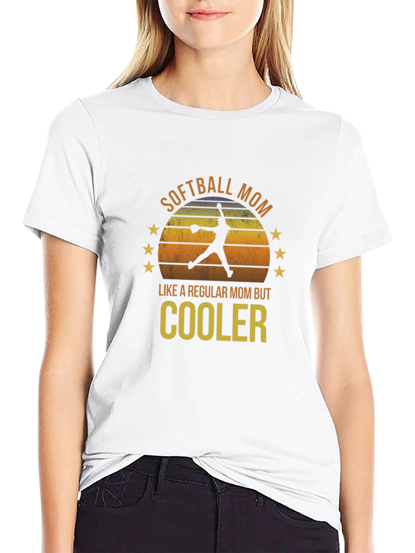 Softball Mom T-Shirt - Regular Mom But Cooler!