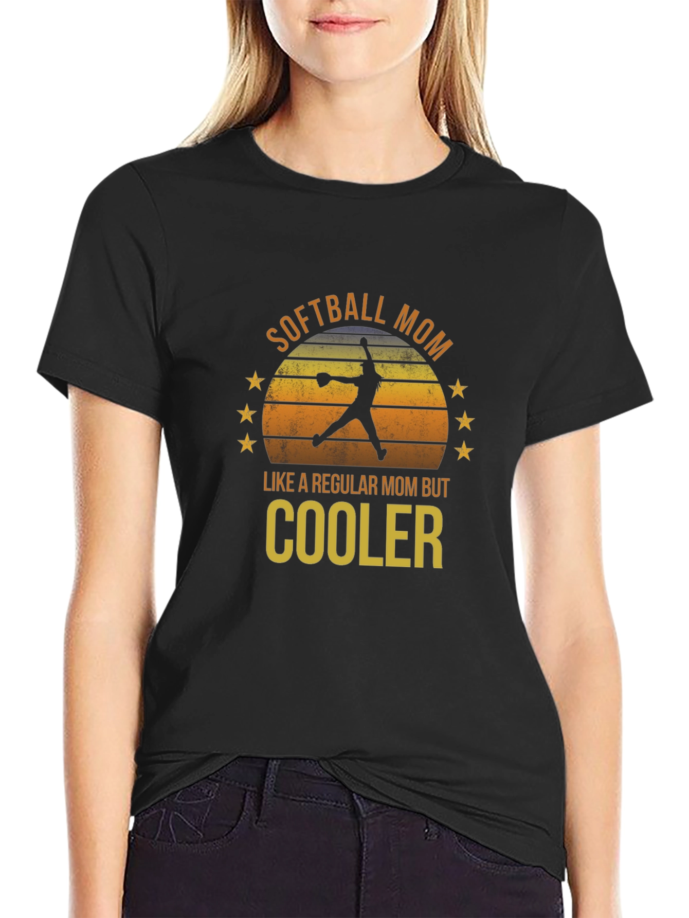 Softball Mom T-Shirt - Regular Mom But Cooler!