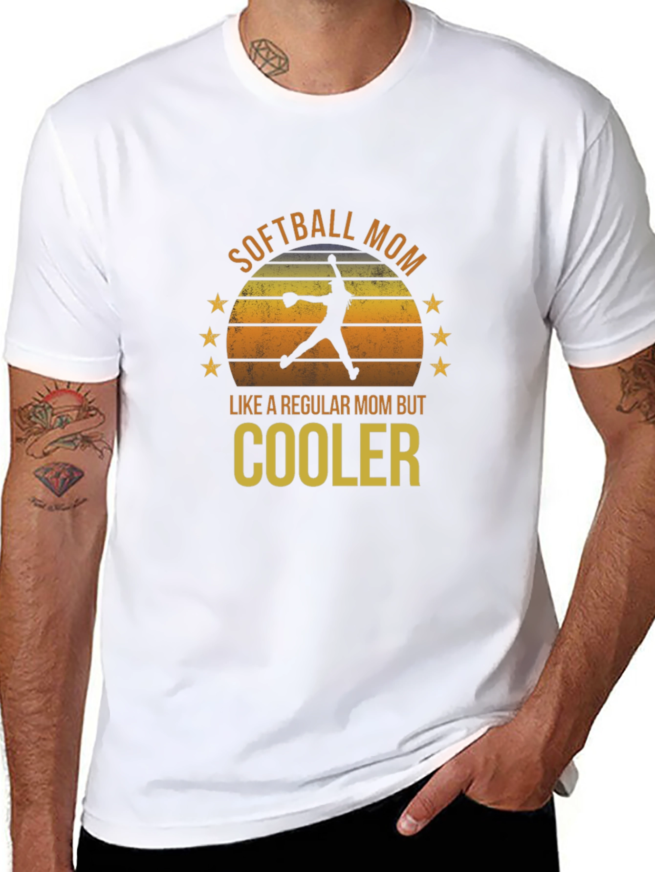 Softball Mom T-Shirt - Regular Mom But Cooler!