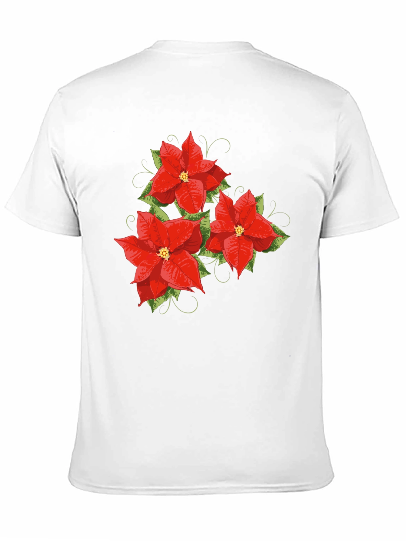 Floral Poinsettia Graphic Tee - Holiday Style