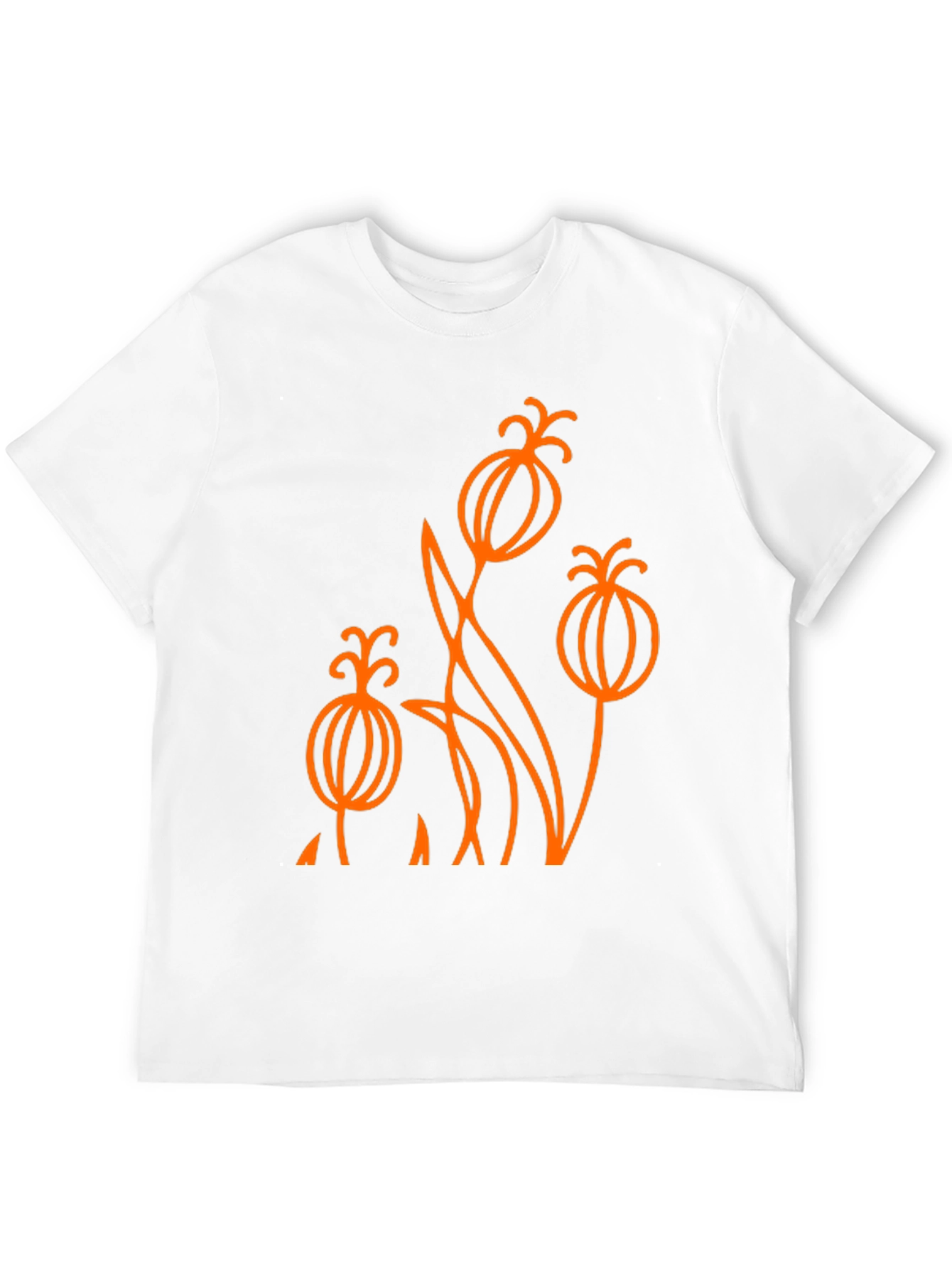 Abstract Floral Graphic Tee - Black