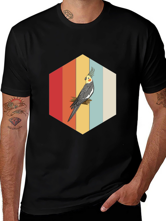 Retro Cockatiel T-Shirt - Vintage Parrot Design