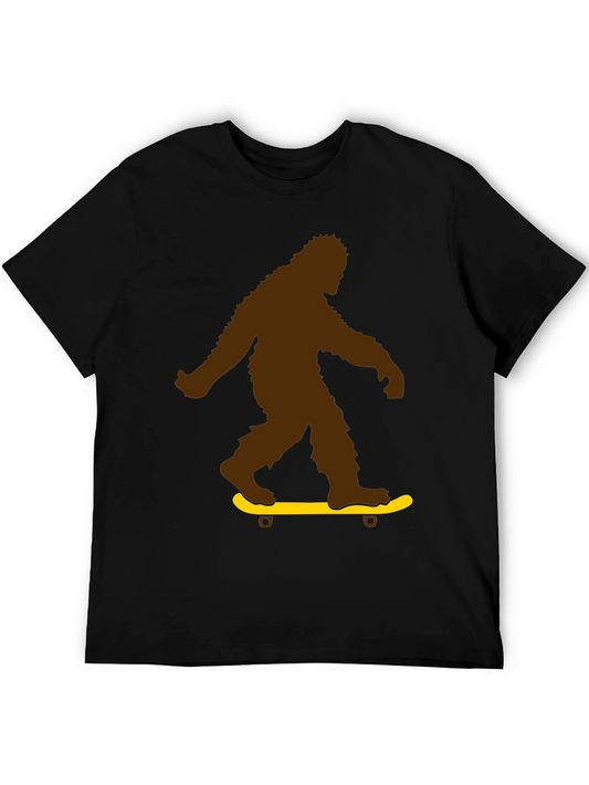Bigfoot Skateboard T-Shirt - Novelty Graphic Tee