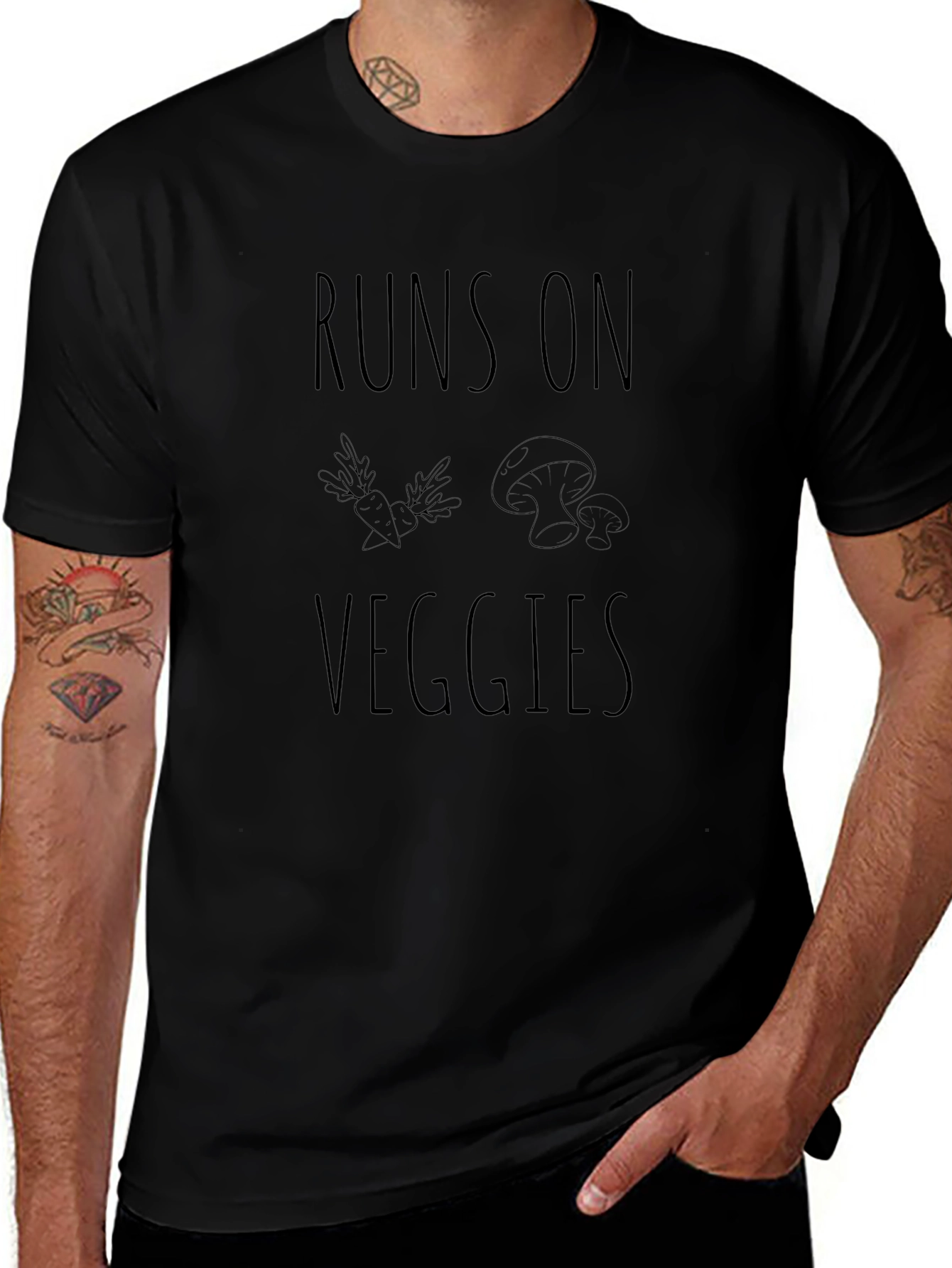 Runs on Veggies T-Shirt - Vegan Lifestyle Tee