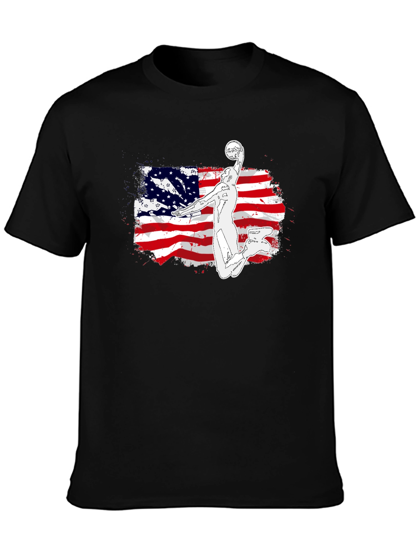 American Flag Basketball Graphic T-Shirt