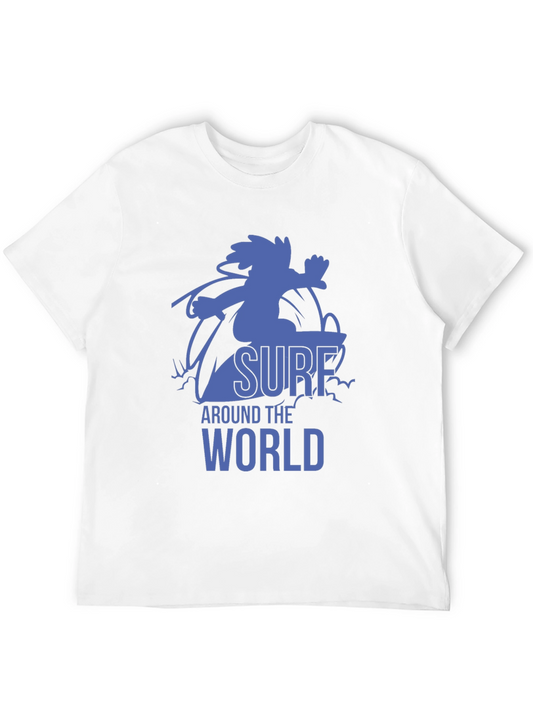 Surf Around The World Graphic Tee - Black