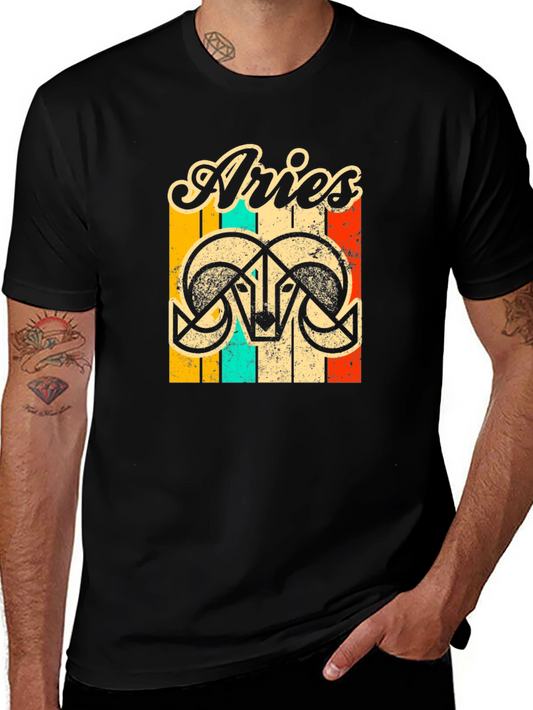 Retro Aries T-Shirt - Zodiac Astrology Tee