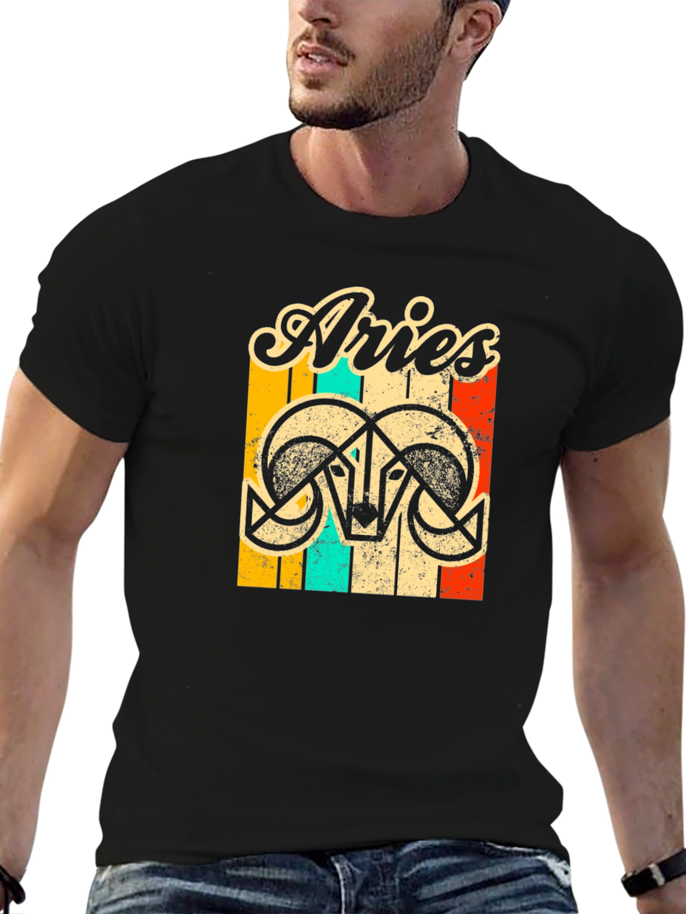 Retro Aries T-Shirt - Zodiac Astrology Tee
