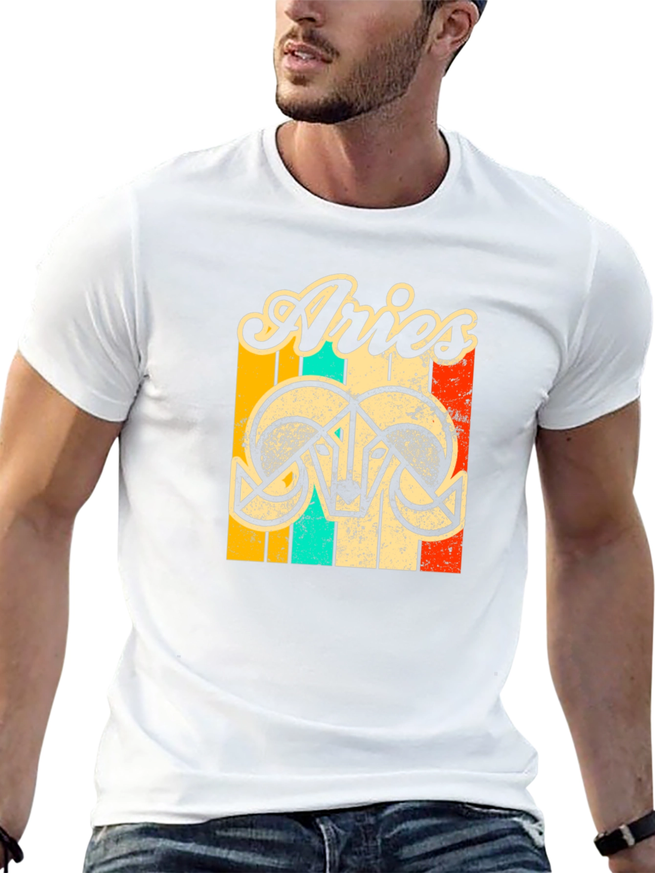 Retro Aries T-Shirt - Zodiac Astrology Tee