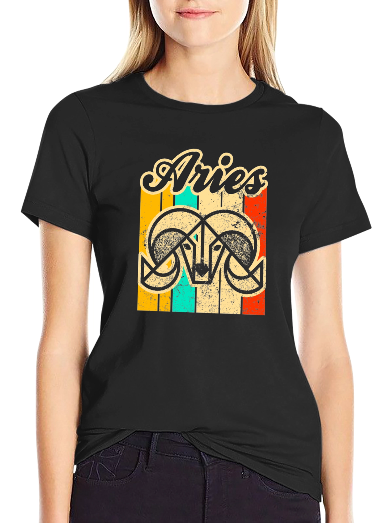 Retro Aries T-Shirt - Zodiac Astrology Tee